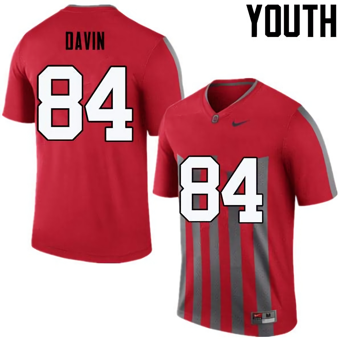 Brock Davin Ohio State Buckeyes Youth NCAA #84 Nike Throwback Red College Stitched Football Jersey GKA4556FS